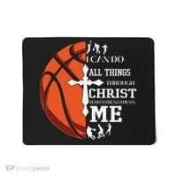 Christian Basketball I Can Do All Things Through Christ Mousepad thumb 0
