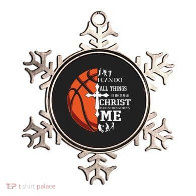 Christian Basketball I Can Do All Things Through Christ Ornament