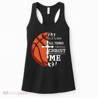Christian Basketball I Can Do All Things Through Christ Women's Tank Top thumb 0