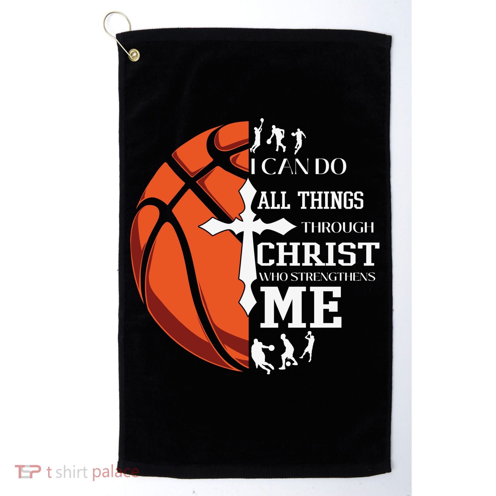 Christian Basketball I Can Do All Things Through Christ Golf Towel