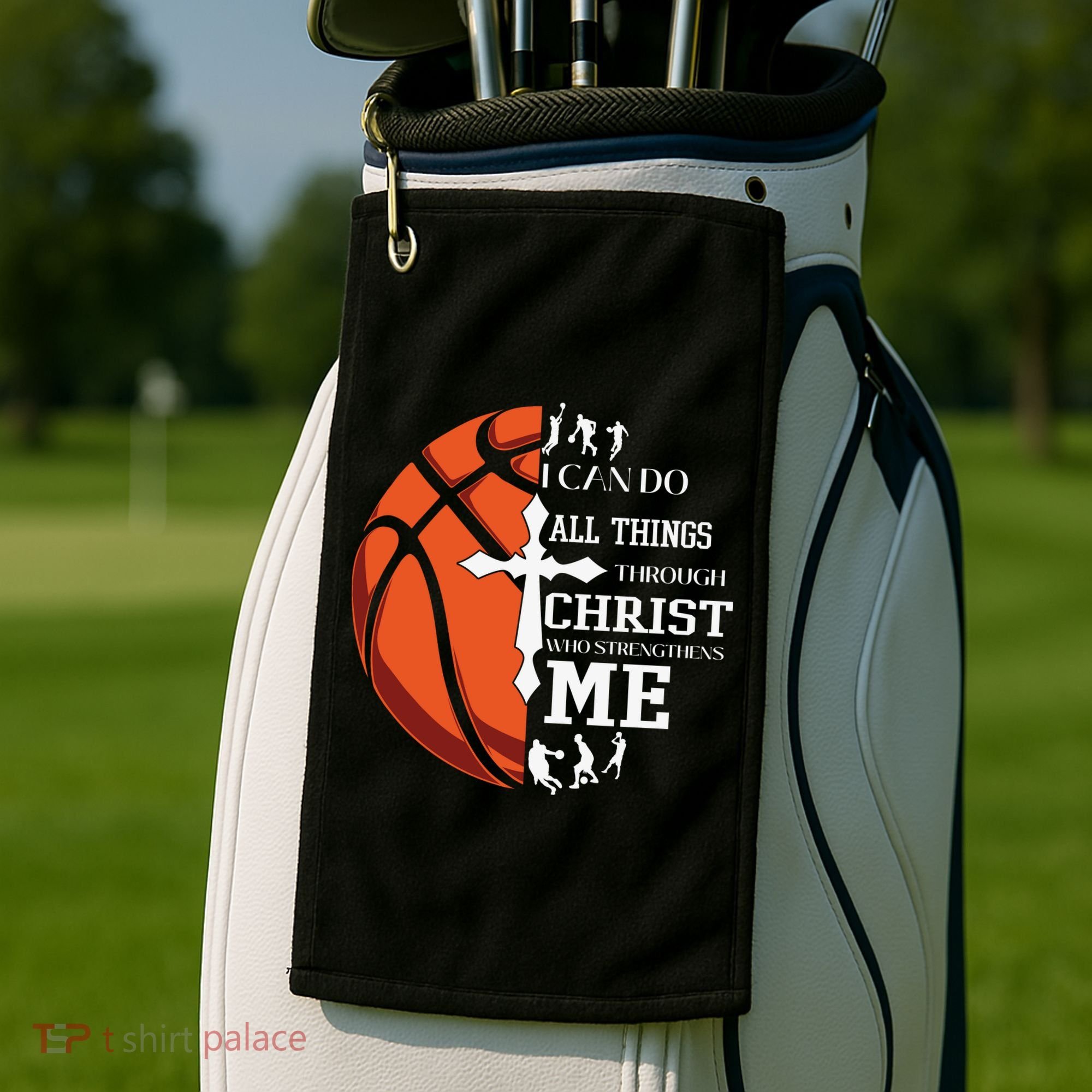 Christian Basketball I Can Do All Things Through Christ Golf Towel