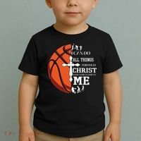 Christian Basketball I Can Do All Things Through Christ Toddler T-Shirt thumb 2