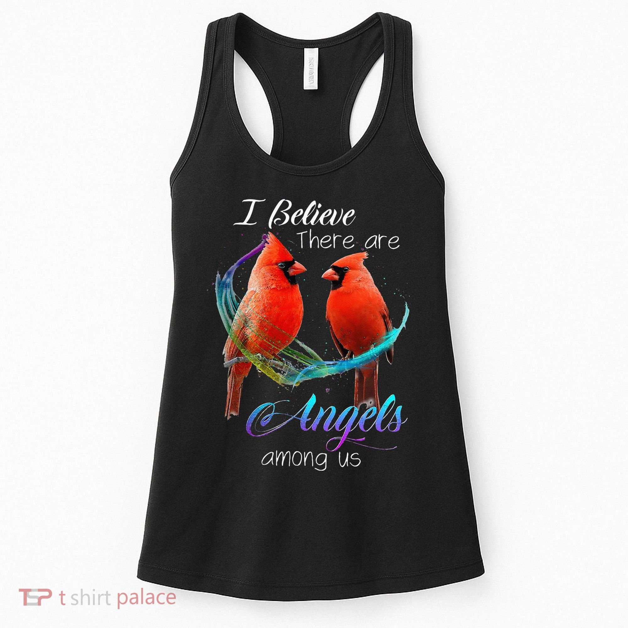 Cardinal Bird I Believe There Are Angels Among Us Women's Tank Top