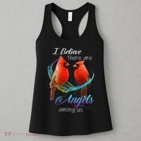 Cardinal Bird I Believe There Are Angels Among Us Women's Tank Top thumb 3