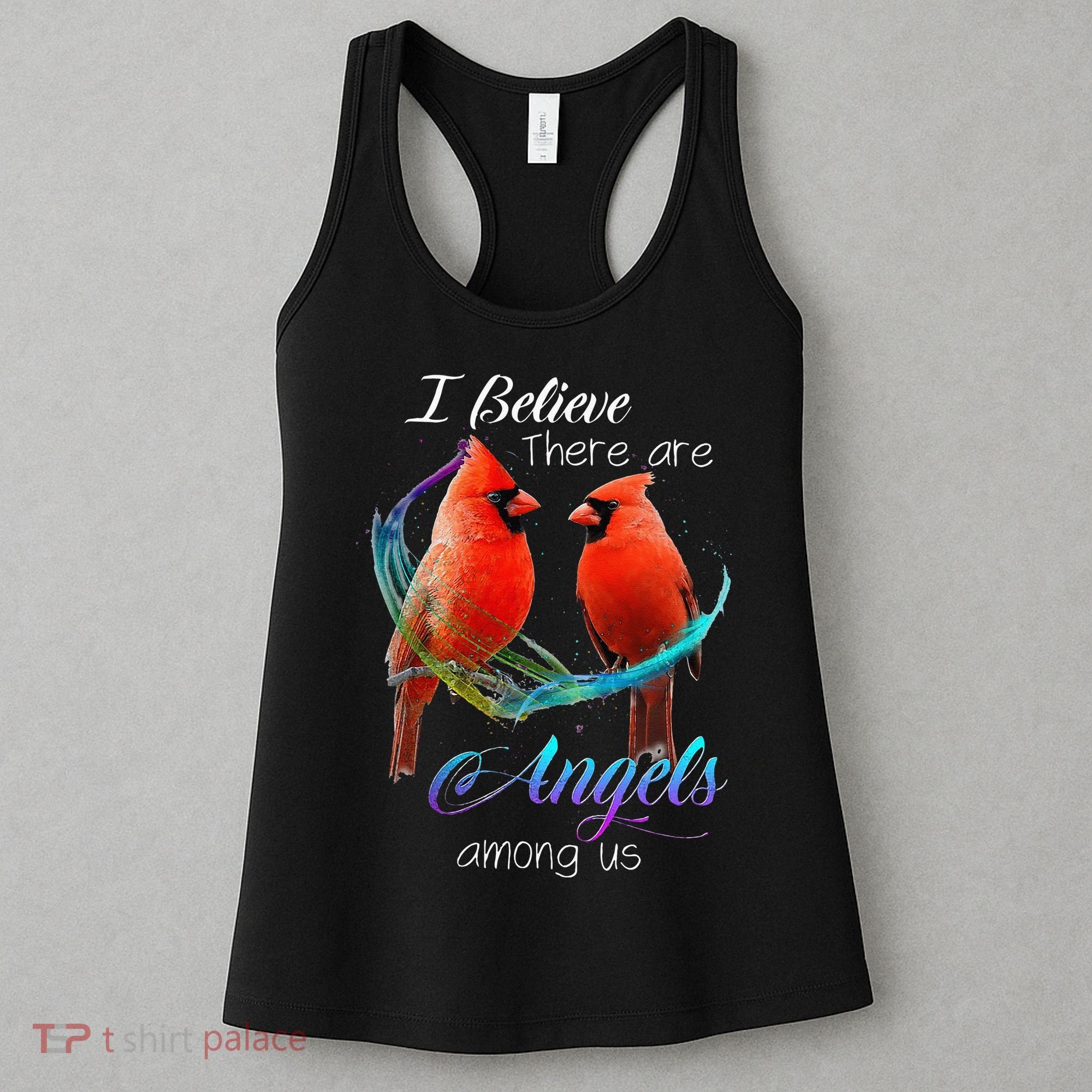 Cardinal Bird I Believe There Are Angels Among Us Women's Tank Top