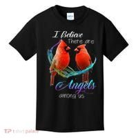 Cardinal Bird I Believe There Are Angels Among Us Kids T-Shirt thumb 0