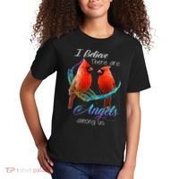 Cardinal Bird I Believe There Are Angels Among Us Kids T-Shirt thumb 2