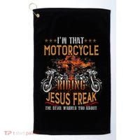 Christian Biker Im That Motorcycle Riding Jesus Freak Faith (2) Golf Towel thumb 0