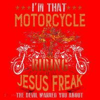 Christian Biker Im That Motorcycle Riding Jesus Freak Faith (2) Santa Hat thumb 1