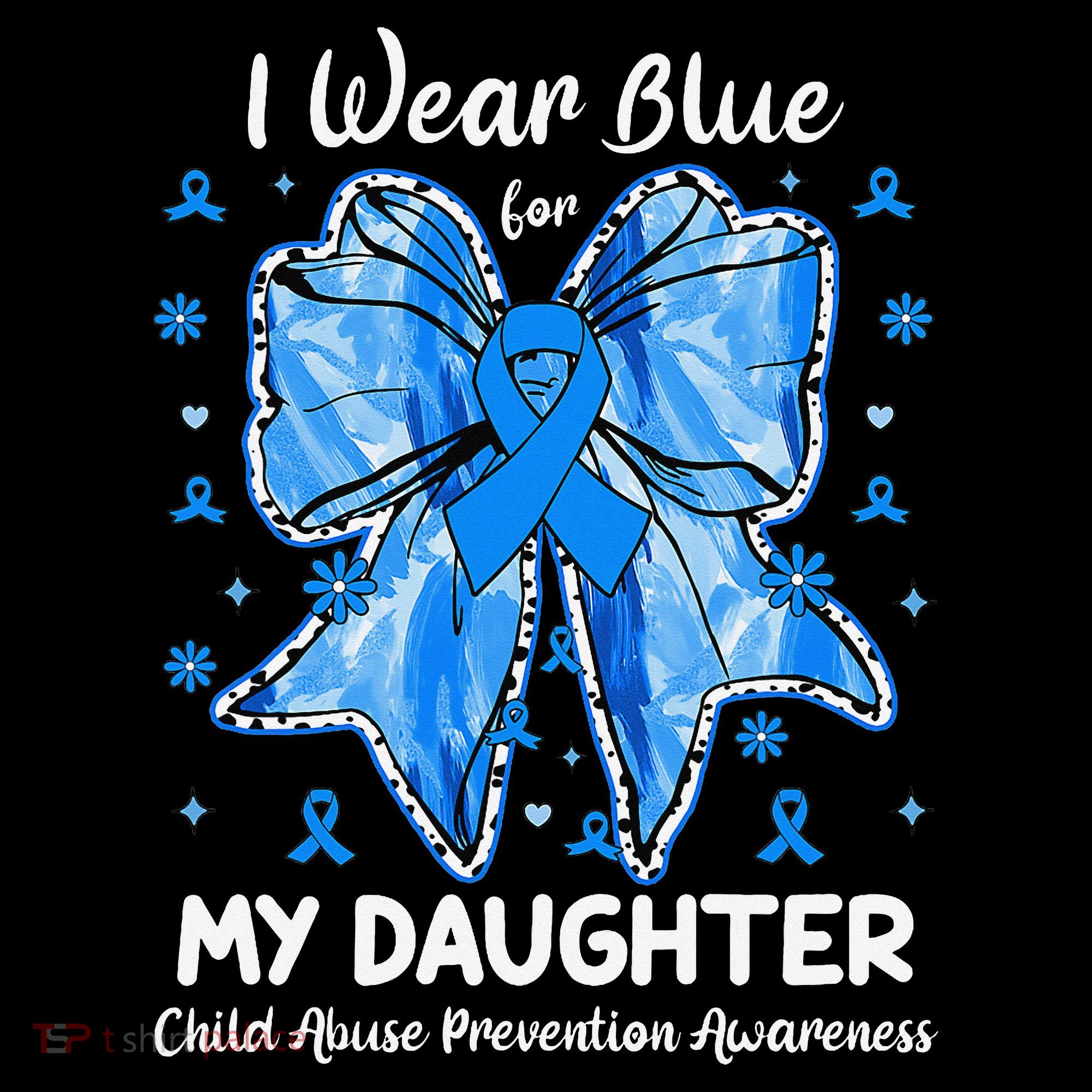 Coquette Bow I Wear Blue For My Daughter Child Abuse Coffee Mug