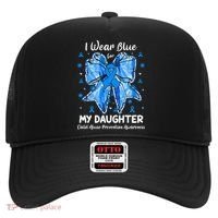 Coquette Bow I Wear Blue For My Daughter Child Abuse Hat thumb 0