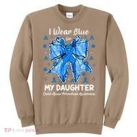 Coquette Bow I Wear Blue For My Daughter Child Abuse Sweatshirt thumb 0
