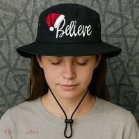 Christmas - Believe in Santa Claus Shirt Bucket Hat thumb 3