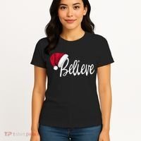 Christmas - Believe in Santa Claus Shirt Women's T-Shirt thumb 4