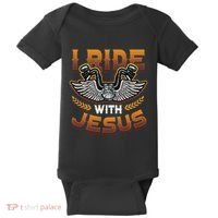 Christian Biker I'm That Motorcycle Riding Jesus Freak Faith Baby Bodysuit thumb 0