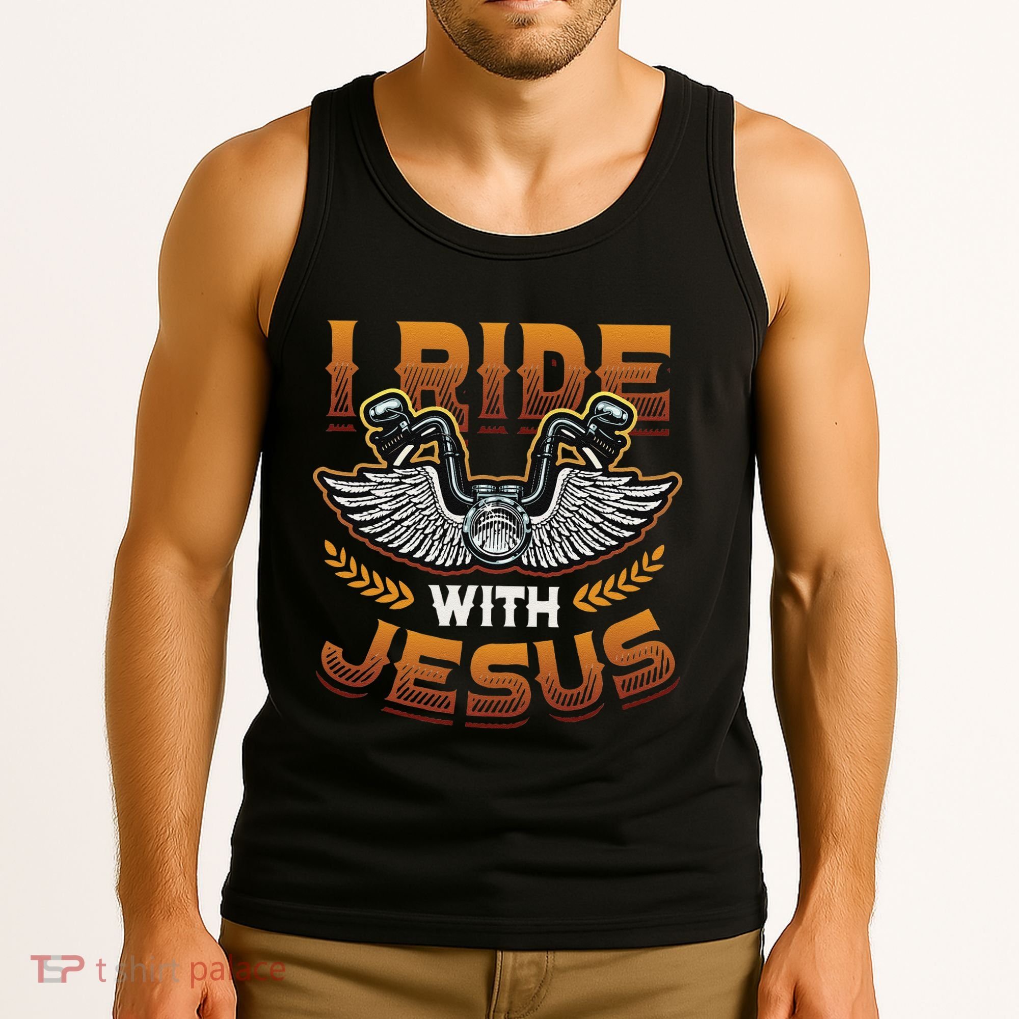 Christian Biker I'm That Motorcycle Riding Jesus Freak Faith Tank Top