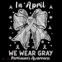 Coquette Bow In April We Wear Gray Parkinsons Awareness Coffee Mug thumb 5