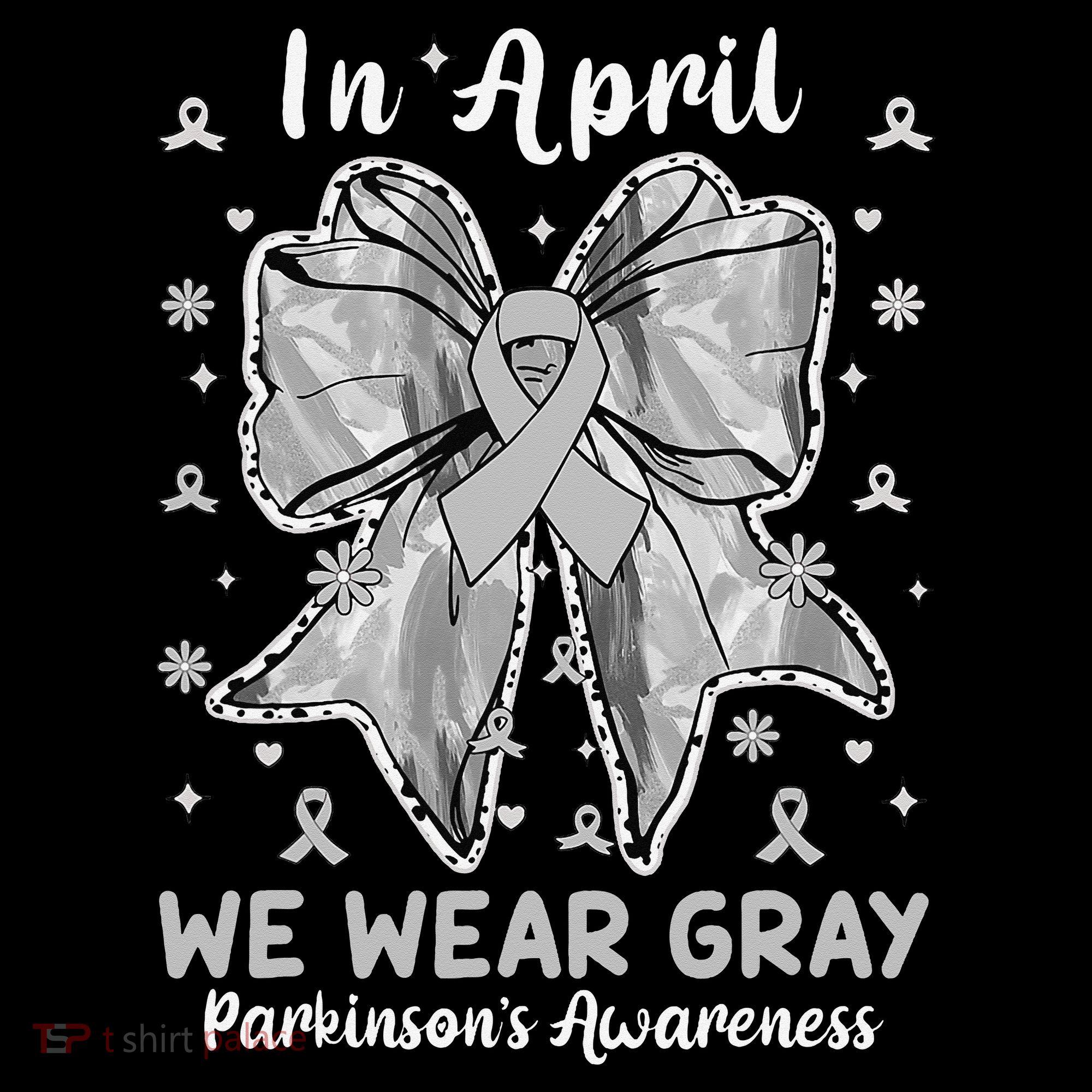 Coquette Bow In April We Wear Gray Parkinsons Awareness Coffee Mug