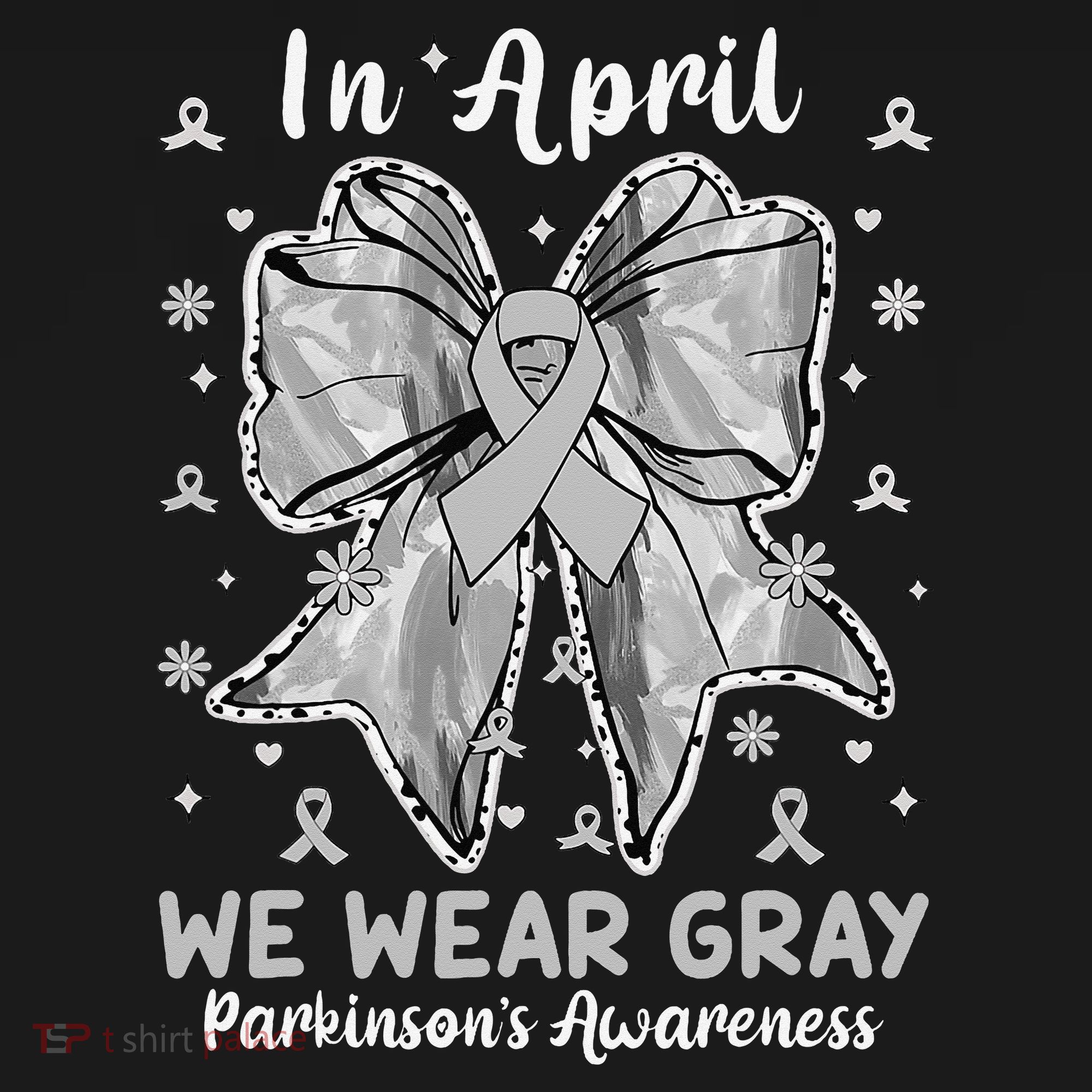 Coquette Bow In April We Wear Gray Parkinsons Awareness Visor