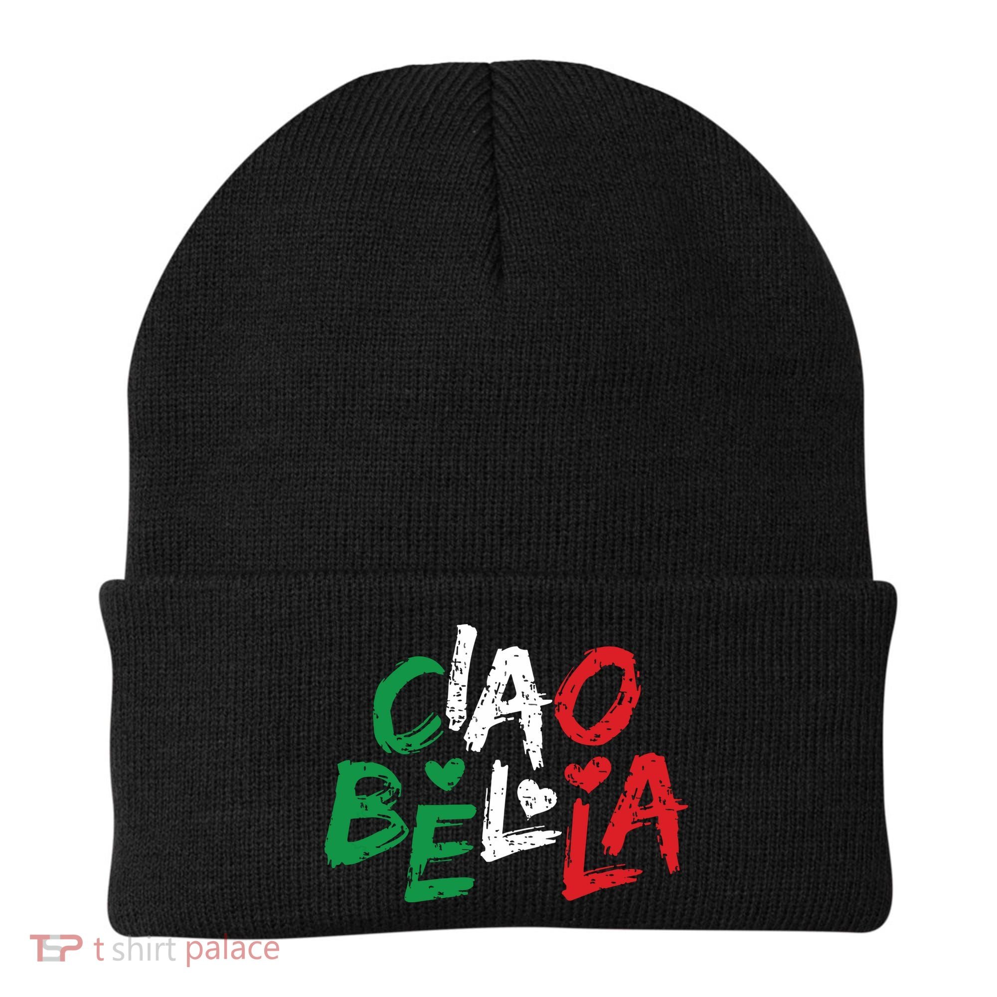 Ciao Bella Italy Flag Shirts Gift For Italians Beanie