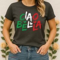 Ciao Bella Italy Flag Shirts Gift For Italians Women's T-Shirt thumb 2