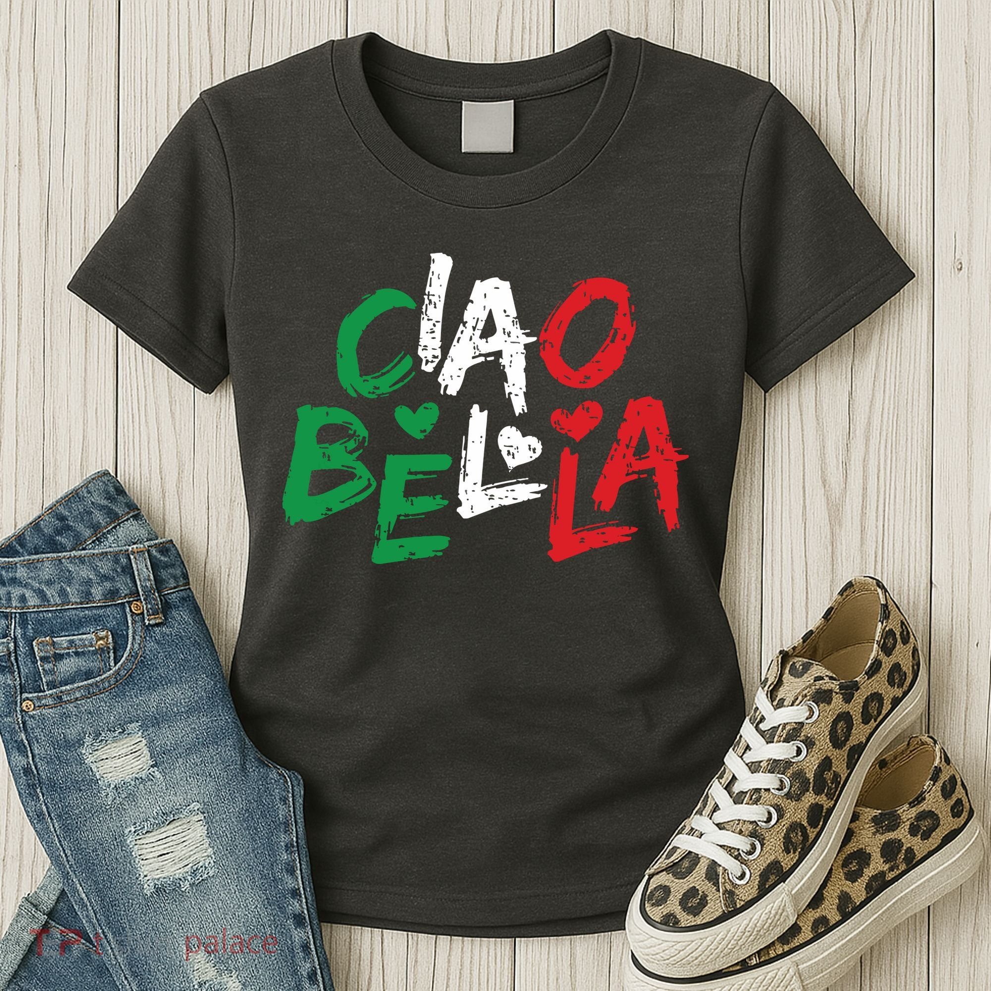 Ciao Bella Italy Flag Shirts Gift For Italians Women's T-Shirt