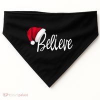 Christmas Believe In Santa Claus USA-Made Doggie Bandana thumb 0