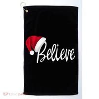 Christmas Believe In Santa Claus Golf Towel thumb 0