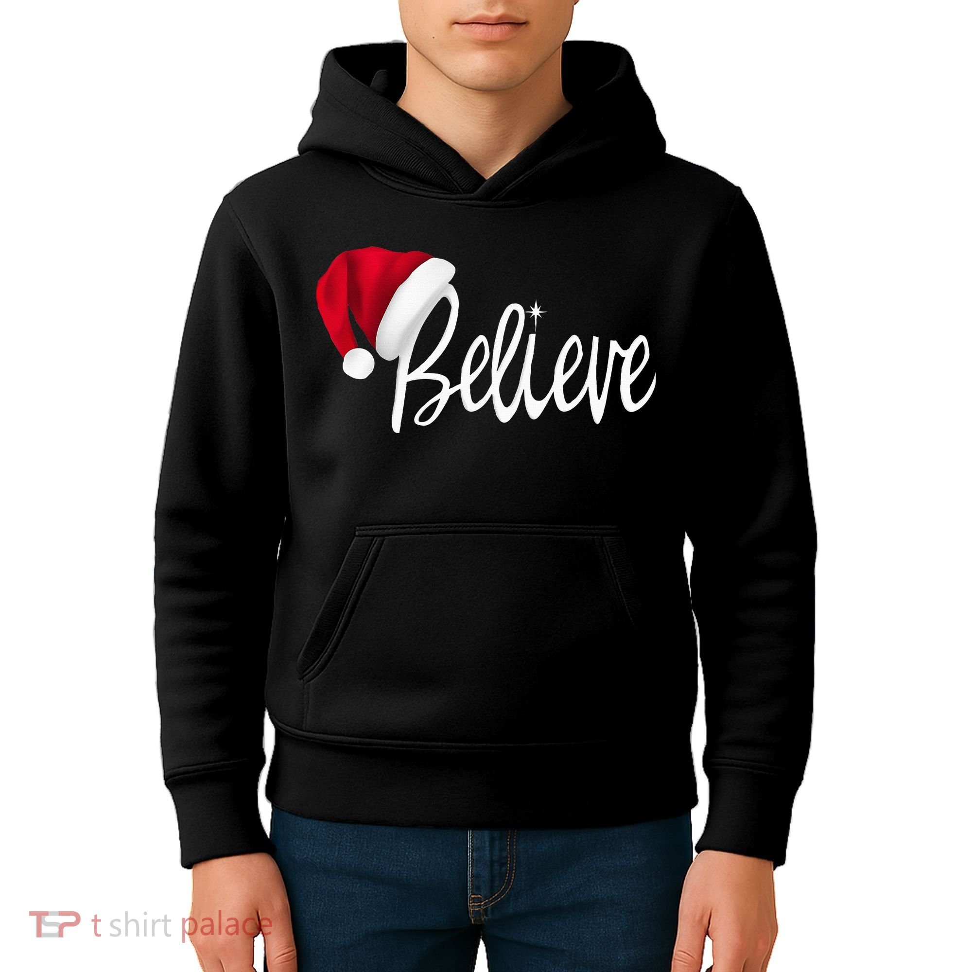 Christmas Believe In Santa Claus Kids Hoodie