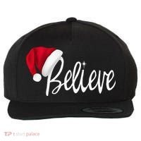 Christmas Believe In Santa Claus Wool Snapback Cap thumb 0