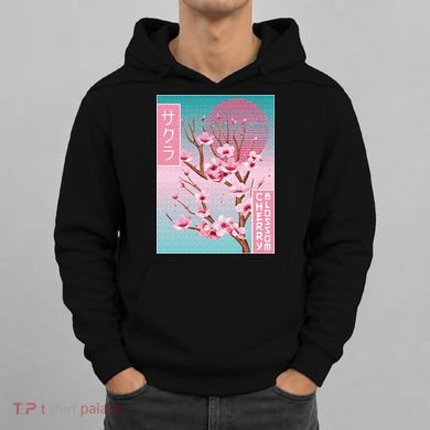 Cherry Blossom Japanese Sakura Vaporwave Aesthetic Hoodie