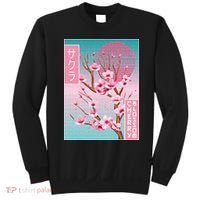 Cherry Blossom Japanese Sakura Vaporwave Aesthetic Sweatshirt thumb 0