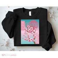 Cherry Blossom Japanese Sakura Vaporwave Aesthetic Sweatshirt thumb 2