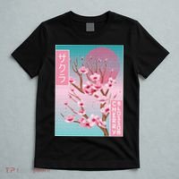 Cherry Blossom Japanese Sakura Vaporwave Aesthetic T-Shirt thumb 5