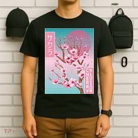 Cherry Blossom Japanese Sakura Vaporwave Aesthetic T-Shirt thumb 6
