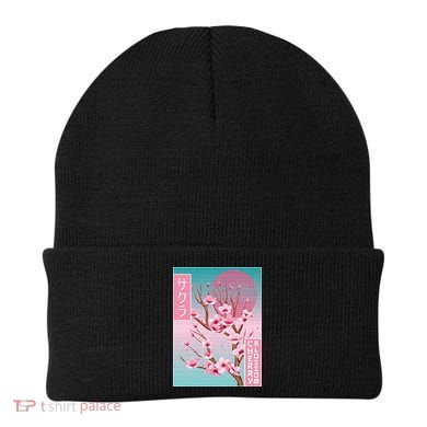 Cherry Blossom Japanese Sakura Vaporwave Aesthetic Beanie