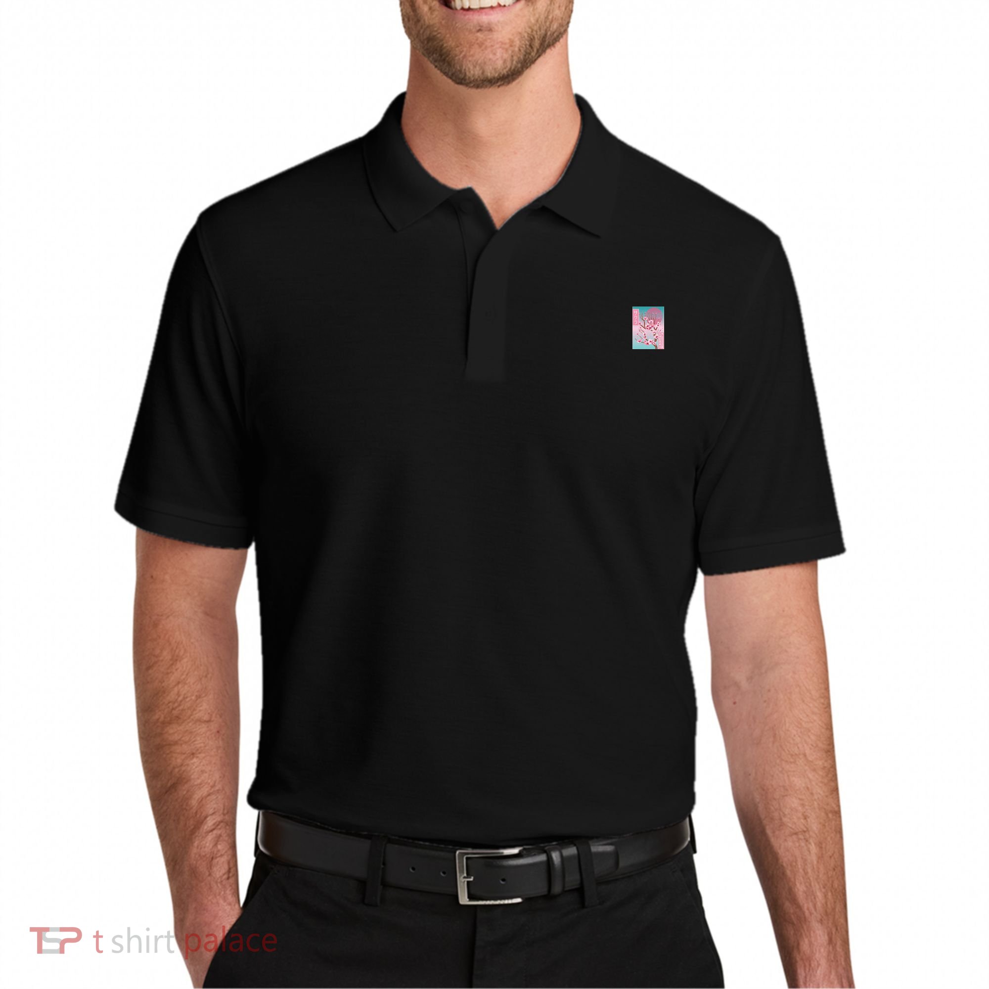 Cherry Blossom Japanese Sakura Vaporwave Aesthetic Polo