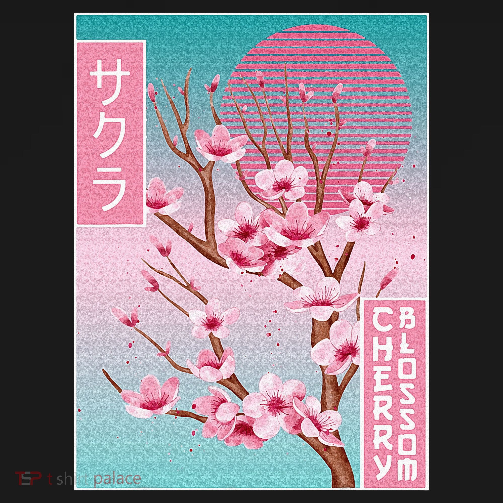 Cherry Blossom Japanese Sakura Vaporwave Aesthetic Tank Top