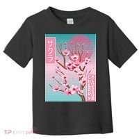 Cherry Blossom Japanese Sakura Vaporwave Aesthetic Toddler T-Shirt thumb 0