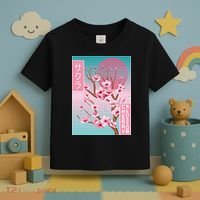 Cherry Blossom Japanese Sakura Vaporwave Aesthetic Toddler T-Shirt thumb 3