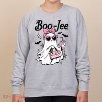 Cute Boo Jee Ghost Halloween Bandana Ghost Coffee Women's Sweatshirt thumb 0