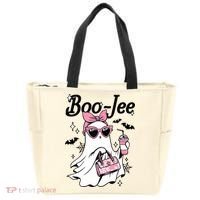 Cute Boo Jee Ghost Halloween Bandana Ghost Coffee Tote Bag thumb 0
