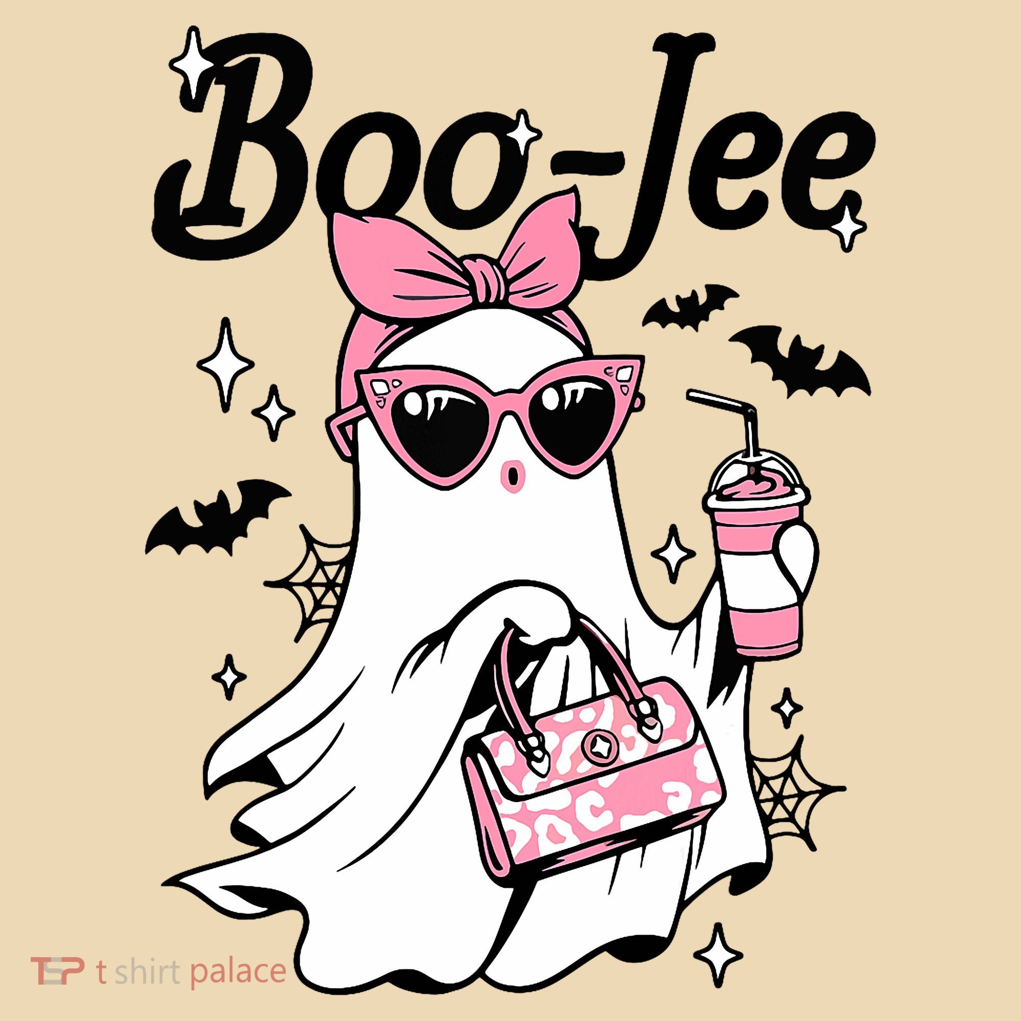 Cute Boo Jee Ghost Halloween Bandana Ghost Coffee Tote Bag