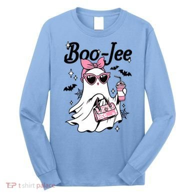 Cute Boo Jee Ghost Halloween Bandana Ghost Coffee Long Sleeve Shirt