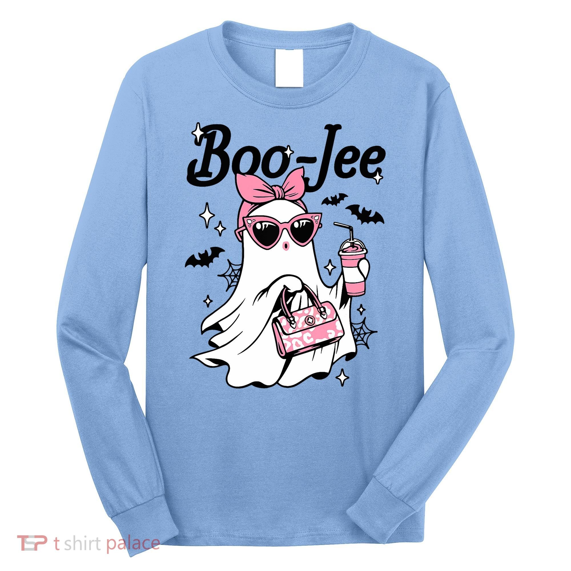 Cute Boo Jee Ghost Halloween Bandana Ghost Coffee Long Sleeve Shirt