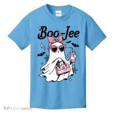Cute Boo Jee Ghost Halloween Bandana Ghost Coffee Kids T-Shirt