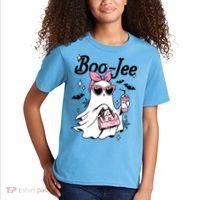 Cute Boo Jee Ghost Halloween Bandana Ghost Coffee Kids T-Shirt thumb 2
