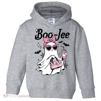 Cute Boo Jee Ghost Halloween Bandana Ghost Coffee Toddler Hoodie