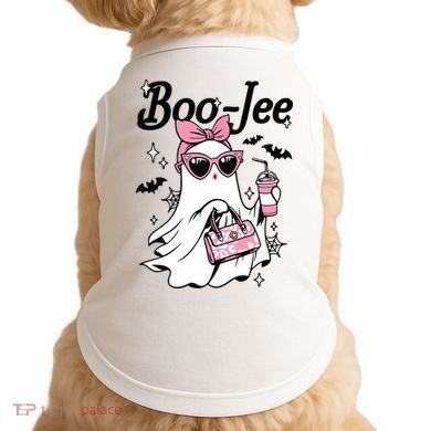 Cute Boo Jee Ghost Halloween Bandana Ghost Coffee Doggie Tank