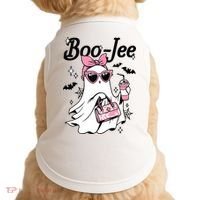 Cute Boo Jee Ghost Halloween Bandana Ghost Coffee Doggie Tank thumb 0